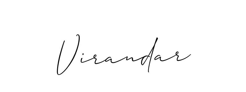 It looks lik you need a new signature style for name Virandar. Design unique handwritten (Allison_Script) signature with our free signature maker in just a few clicks. Virandar signature style 2 images and pictures png