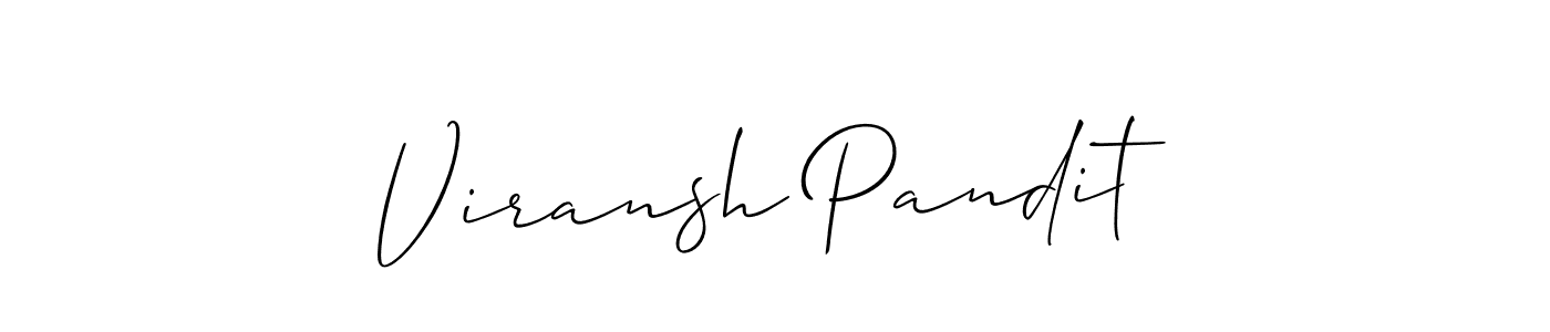 Allison_Script is a professional signature style that is perfect for those who want to add a touch of class to their signature. It is also a great choice for those who want to make their signature more unique. Get Viransh Pandit name to fancy signature for free. Viransh Pandit signature style 2 images and pictures png