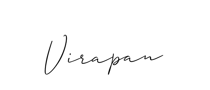 if you are searching for the best signature style for your name Virapan. so please give up your signature search. here we have designed multiple signature styles  using Allison_Script. Virapan signature style 2 images and pictures png