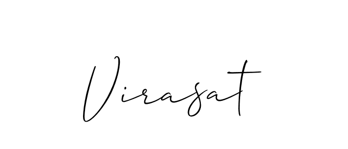 Design your own signature with our free online signature maker. With this signature software, you can create a handwritten (Allison_Script) signature for name Virasat. Virasat signature style 2 images and pictures png