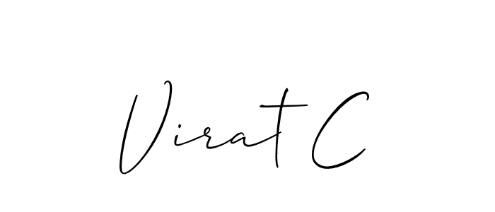 Check out images of Autograph of Virat C name. Actor Virat C Signature Style. Allison_Script is a professional sign style online. Virat C signature style 2 images and pictures png