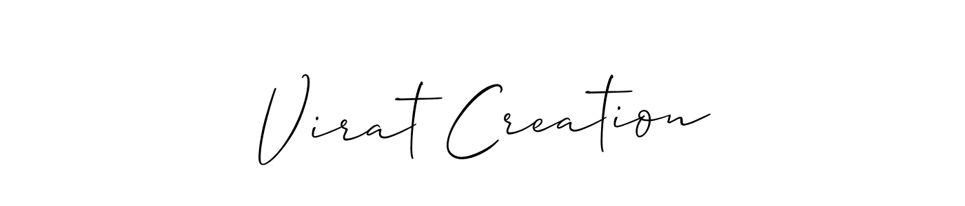 The best way (Allison_Script) to make a short signature is to pick only two or three words in your name. The name Virat Creation include a total of six letters. For converting this name. Virat Creation signature style 2 images and pictures png