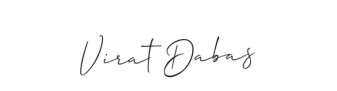 if you are searching for the best signature style for your name Virat Dabas. so please give up your signature search. here we have designed multiple signature styles  using Allison_Script. Virat Dabas signature style 2 images and pictures png