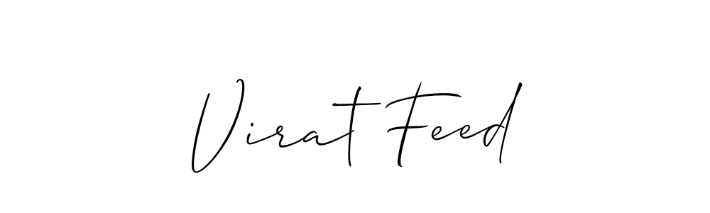 Virat Feed stylish signature style. Best Handwritten Sign (Allison_Script) for my name. Handwritten Signature Collection Ideas for my name Virat Feed. Virat Feed signature style 2 images and pictures png