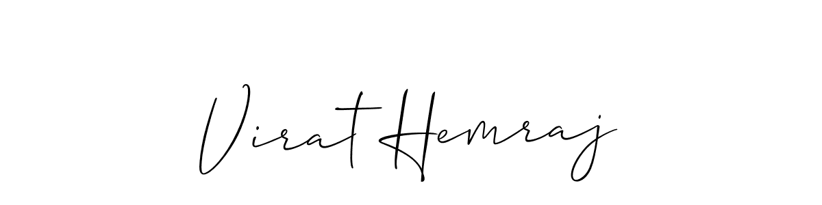 Use a signature maker to create a handwritten signature online. With this signature software, you can design (Allison_Script) your own signature for name Virat Hemraj. Virat Hemraj signature style 2 images and pictures png