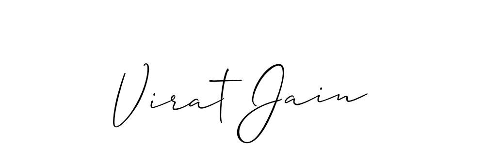 The best way (Allison_Script) to make a short signature is to pick only two or three words in your name. The name Virat Jain include a total of six letters. For converting this name. Virat Jain signature style 2 images and pictures png