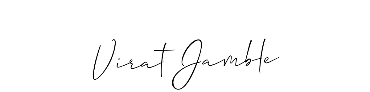 Check out images of Autograph of Virat Jamble name. Actor Virat Jamble Signature Style. Allison_Script is a professional sign style online. Virat Jamble signature style 2 images and pictures png