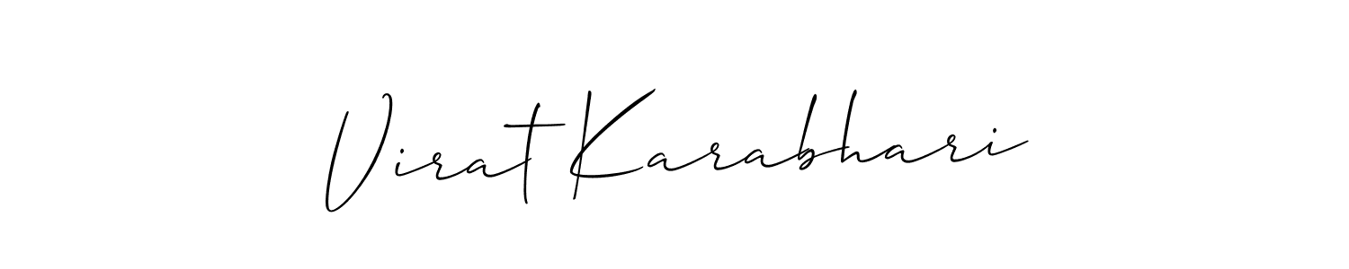 It looks lik you need a new signature style for name Virat Karabhari. Design unique handwritten (Allison_Script) signature with our free signature maker in just a few clicks. Virat Karabhari signature style 2 images and pictures png