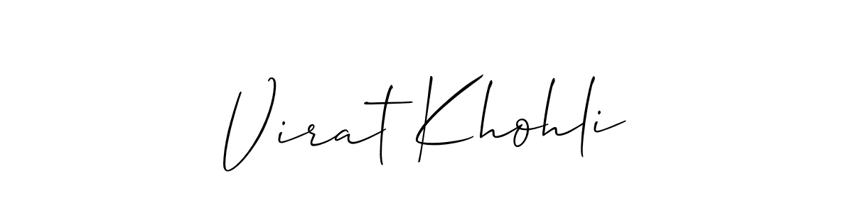 How to Draw Virat Khohli signature style? Allison_Script is a latest design signature styles for name Virat Khohli. Virat Khohli signature style 2 images and pictures png