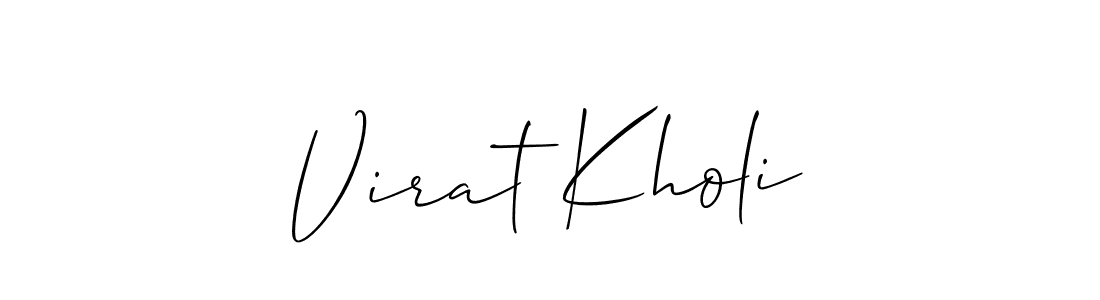 Similarly Allison_Script is the best handwritten signature design. Signature creator online .You can use it as an online autograph creator for name Virat Kholi. Virat Kholi signature style 2 images and pictures png