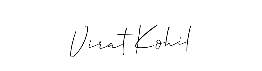 Design your own signature with our free online signature maker. With this signature software, you can create a handwritten (Allison_Script) signature for name Virat Kohil. Virat Kohil signature style 2 images and pictures png