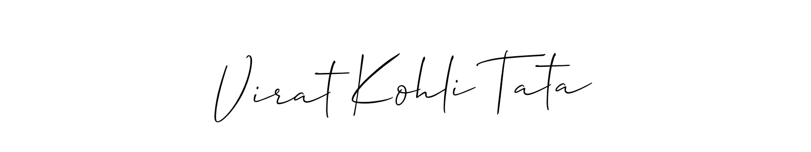 Design your own signature with our free online signature maker. With this signature software, you can create a handwritten (Allison_Script) signature for name Virat Kohli Tata. Virat Kohli Tata signature style 2 images and pictures png