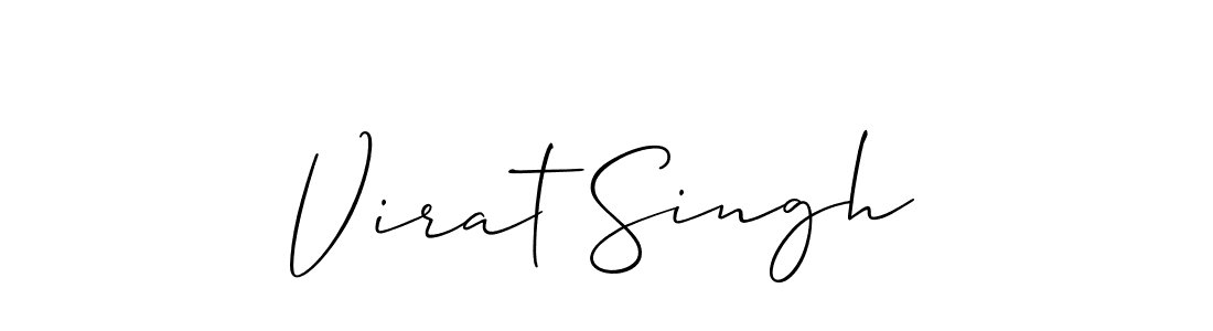 The best way (Allison_Script) to make a short signature is to pick only two or three words in your name. The name Virat Singh include a total of six letters. For converting this name. Virat Singh signature style 2 images and pictures png