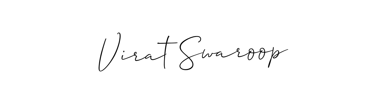 You should practise on your own different ways (Allison_Script) to write your name (Virat Swaroop) in signature. don't let someone else do it for you. Virat Swaroop signature style 2 images and pictures png