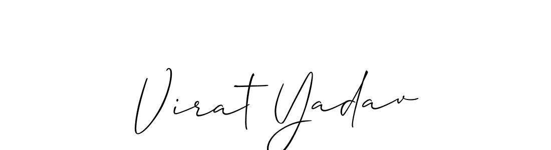 Design your own signature with our free online signature maker. With this signature software, you can create a handwritten (Allison_Script) signature for name Virat Yadav. Virat Yadav signature style 2 images and pictures png