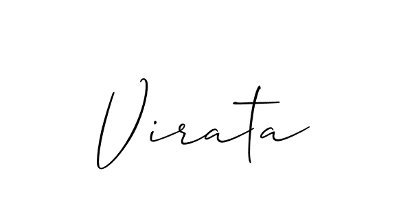 Design your own signature with our free online signature maker. With this signature software, you can create a handwritten (Allison_Script) signature for name Virata. Virata signature style 2 images and pictures png