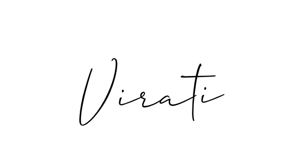 Create a beautiful signature design for name Virati. With this signature (Allison_Script) fonts, you can make a handwritten signature for free. Virati signature style 2 images and pictures png