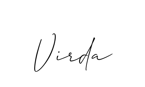 You can use this online signature creator to create a handwritten signature for the name Virda. This is the best online autograph maker. Virda signature style 2 images and pictures png