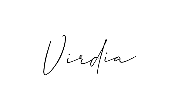 How to Draw Virdia signature style? Allison_Script is a latest design signature styles for name Virdia. Virdia signature style 2 images and pictures png