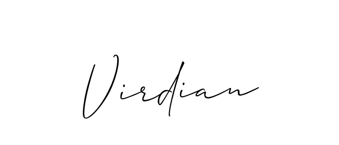Similarly Allison_Script is the best handwritten signature design. Signature creator online .You can use it as an online autograph creator for name Virdian. Virdian signature style 2 images and pictures png