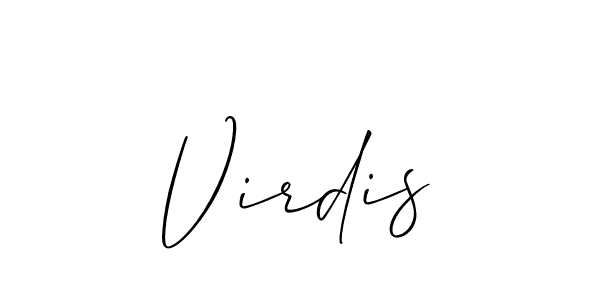 How to make Virdis signature? Allison_Script is a professional autograph style. Create handwritten signature for Virdis name. Virdis signature style 2 images and pictures png
