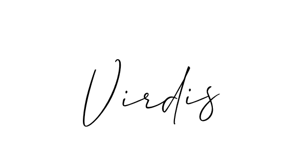 You should practise on your own different ways (Allison_Script) to write your name (Virdis) in signature. don't let someone else do it for you. Virdis signature style 2 images and pictures png