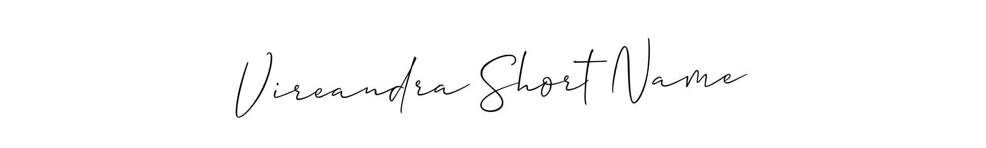 It looks lik you need a new signature style for name Vireandra Short Name. Design unique handwritten (Allison_Script) signature with our free signature maker in just a few clicks. Vireandra Short Name signature style 2 images and pictures png