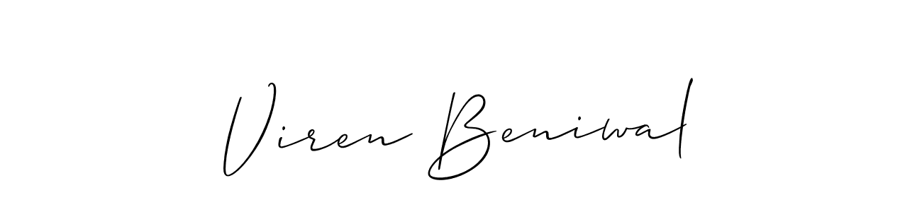You should practise on your own different ways (Allison_Script) to write your name (Viren Beniwal) in signature. don't let someone else do it for you. Viren Beniwal signature style 2 images and pictures png