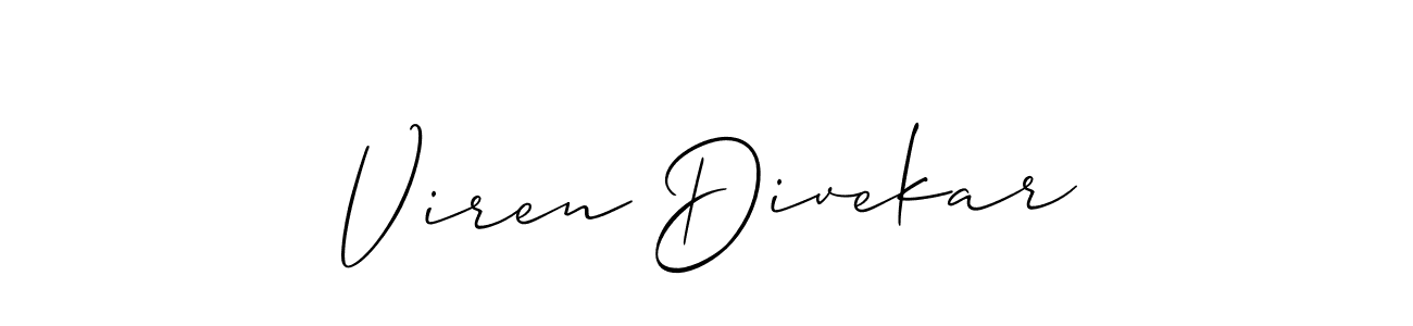 Similarly Allison_Script is the best handwritten signature design. Signature creator online .You can use it as an online autograph creator for name Viren Divekar. Viren Divekar signature style 2 images and pictures png