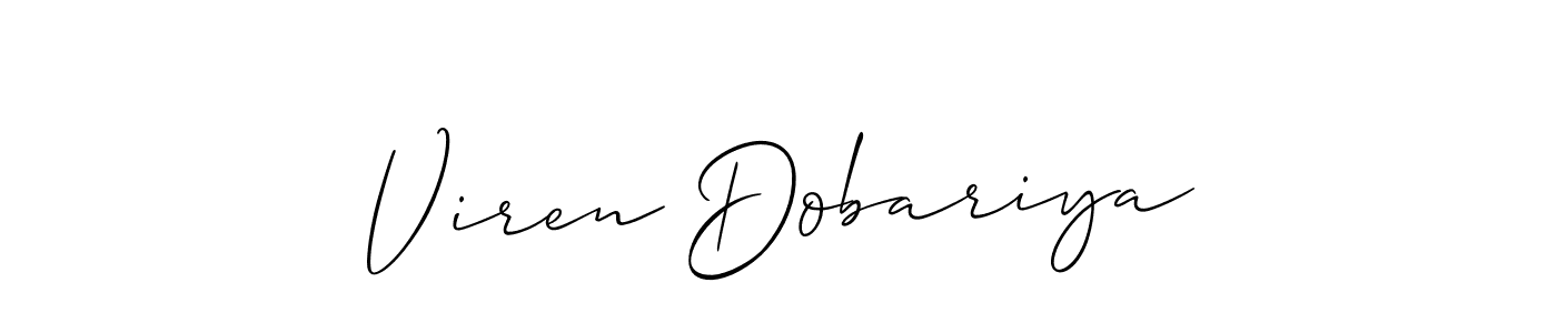 How to Draw Viren Dobariya signature style? Allison_Script is a latest design signature styles for name Viren Dobariya. Viren Dobariya signature style 2 images and pictures png
