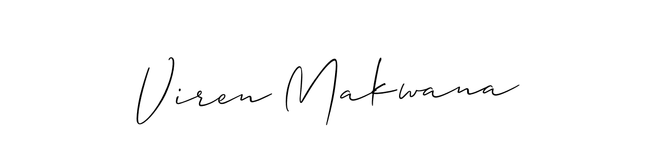 if you are searching for the best signature style for your name Viren Makwana. so please give up your signature search. here we have designed multiple signature styles  using Allison_Script. Viren Makwana signature style 2 images and pictures png