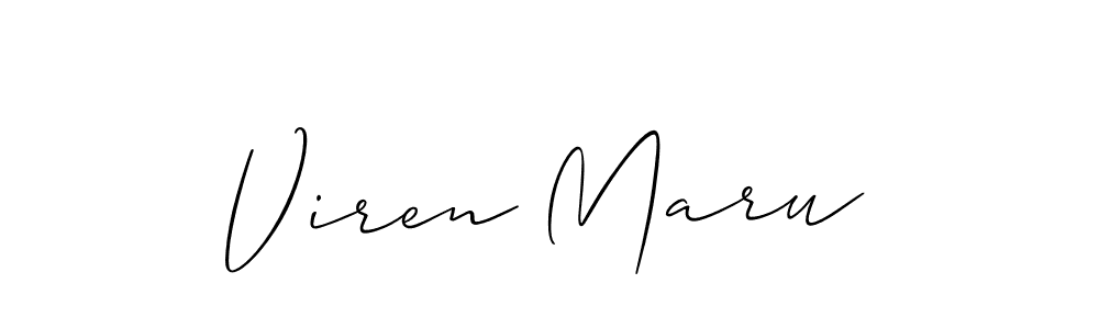 Best and Professional Signature Style for Viren Maru. Allison_Script Best Signature Style Collection. Viren Maru signature style 2 images and pictures png