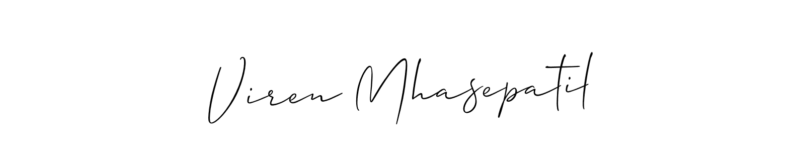 Design your own signature with our free online signature maker. With this signature software, you can create a handwritten (Allison_Script) signature for name Viren Mhasepatil. Viren Mhasepatil signature style 2 images and pictures png