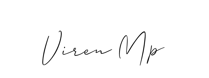 How to make Viren Mp name signature. Use Allison_Script style for creating short signs online. This is the latest handwritten sign. Viren Mp signature style 2 images and pictures png