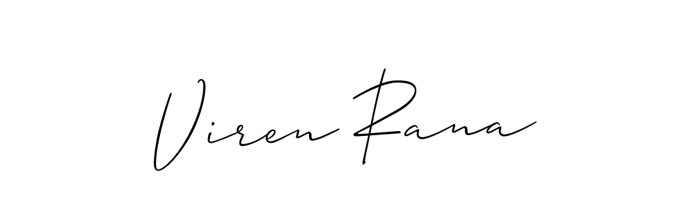 Create a beautiful signature design for name Viren Rana. With this signature (Allison_Script) fonts, you can make a handwritten signature for free. Viren Rana signature style 2 images and pictures png