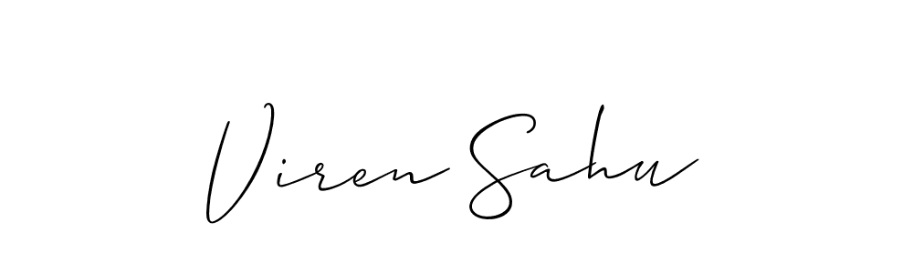 Similarly Allison_Script is the best handwritten signature design. Signature creator online .You can use it as an online autograph creator for name Viren Sahu. Viren Sahu signature style 2 images and pictures png