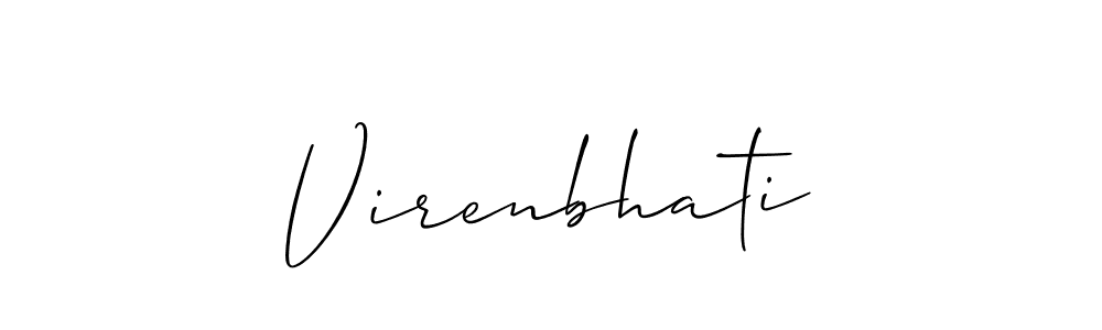 Use a signature maker to create a handwritten signature online. With this signature software, you can design (Allison_Script) your own signature for name Virenbhati. Virenbhati signature style 2 images and pictures png