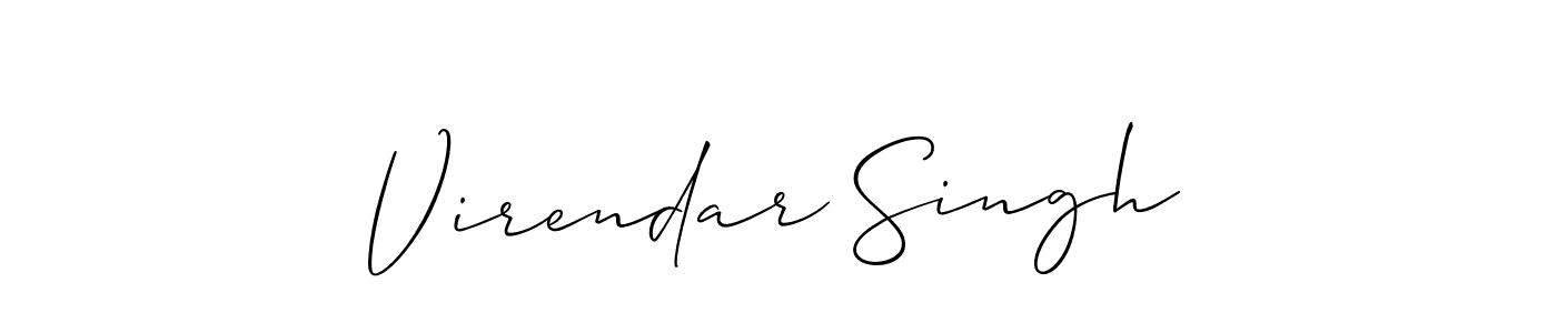 This is the best signature style for the Virendar Singh name. Also you like these signature font (Allison_Script). Mix name signature. Virendar Singh signature style 2 images and pictures png