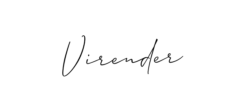 Similarly Allison_Script is the best handwritten signature design. Signature creator online .You can use it as an online autograph creator for name Virender. Virender signature style 2 images and pictures png