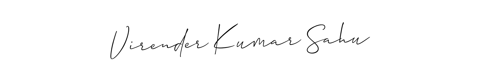Create a beautiful signature design for name Virender Kumar Sahu. With this signature (Allison_Script) fonts, you can make a handwritten signature for free. Virender Kumar Sahu signature style 2 images and pictures png