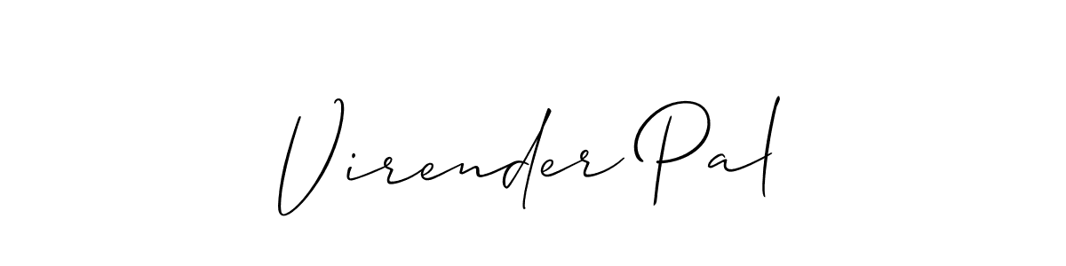 Virender Pal stylish signature style. Best Handwritten Sign (Allison_Script) for my name. Handwritten Signature Collection Ideas for my name Virender Pal. Virender Pal signature style 2 images and pictures png