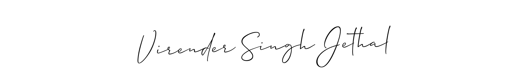 Allison_Script is a professional signature style that is perfect for those who want to add a touch of class to their signature. It is also a great choice for those who want to make their signature more unique. Get Virender Singh Jethal name to fancy signature for free. Virender Singh Jethal signature style 2 images and pictures png