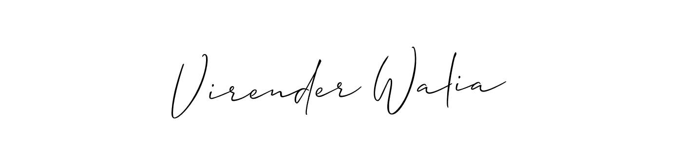 Similarly Allison_Script is the best handwritten signature design. Signature creator online .You can use it as an online autograph creator for name Virender Walia. Virender Walia signature style 2 images and pictures png