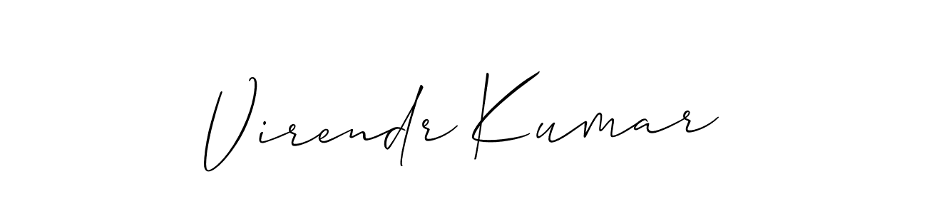 You should practise on your own different ways (Allison_Script) to write your name (Virendr Kumar) in signature. don't let someone else do it for you. Virendr Kumar signature style 2 images and pictures png