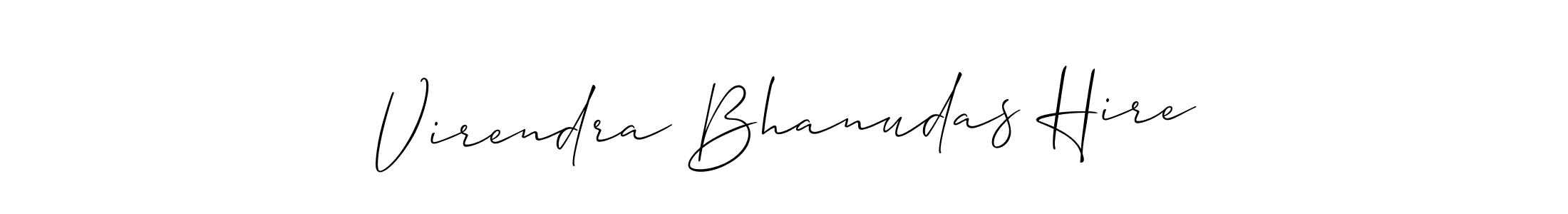 How to make Virendra Bhanudas Hire name signature. Use Allison_Script style for creating short signs online. This is the latest handwritten sign. Virendra Bhanudas Hire signature style 2 images and pictures png