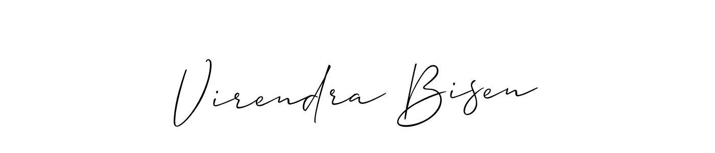 Virendra Bisen stylish signature style. Best Handwritten Sign (Allison_Script) for my name. Handwritten Signature Collection Ideas for my name Virendra Bisen. Virendra Bisen signature style 2 images and pictures png