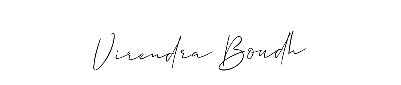 Make a beautiful signature design for name Virendra Boudh. With this signature (Allison_Script) style, you can create a handwritten signature for free. Virendra Boudh signature style 2 images and pictures png