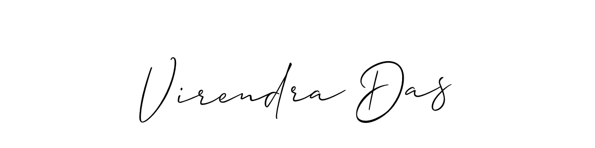 Also we have Virendra Das name is the best signature style. Create professional handwritten signature collection using Allison_Script autograph style. Virendra Das signature style 2 images and pictures png