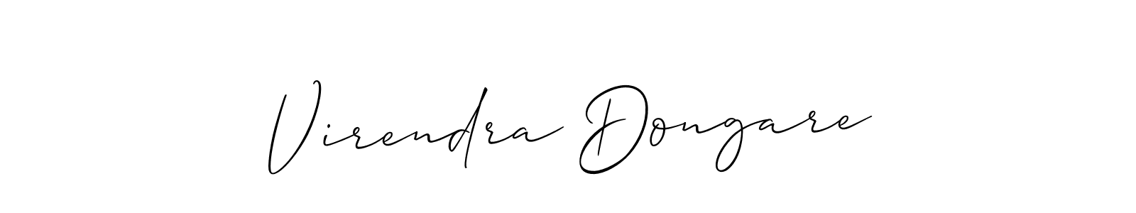 Design your own signature with our free online signature maker. With this signature software, you can create a handwritten (Allison_Script) signature for name Virendra Dongare. Virendra Dongare signature style 2 images and pictures png