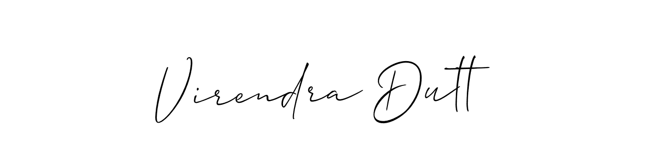 Also You can easily find your signature by using the search form. We will create Virendra Dutt name handwritten signature images for you free of cost using Allison_Script sign style. Virendra Dutt signature style 2 images and pictures png